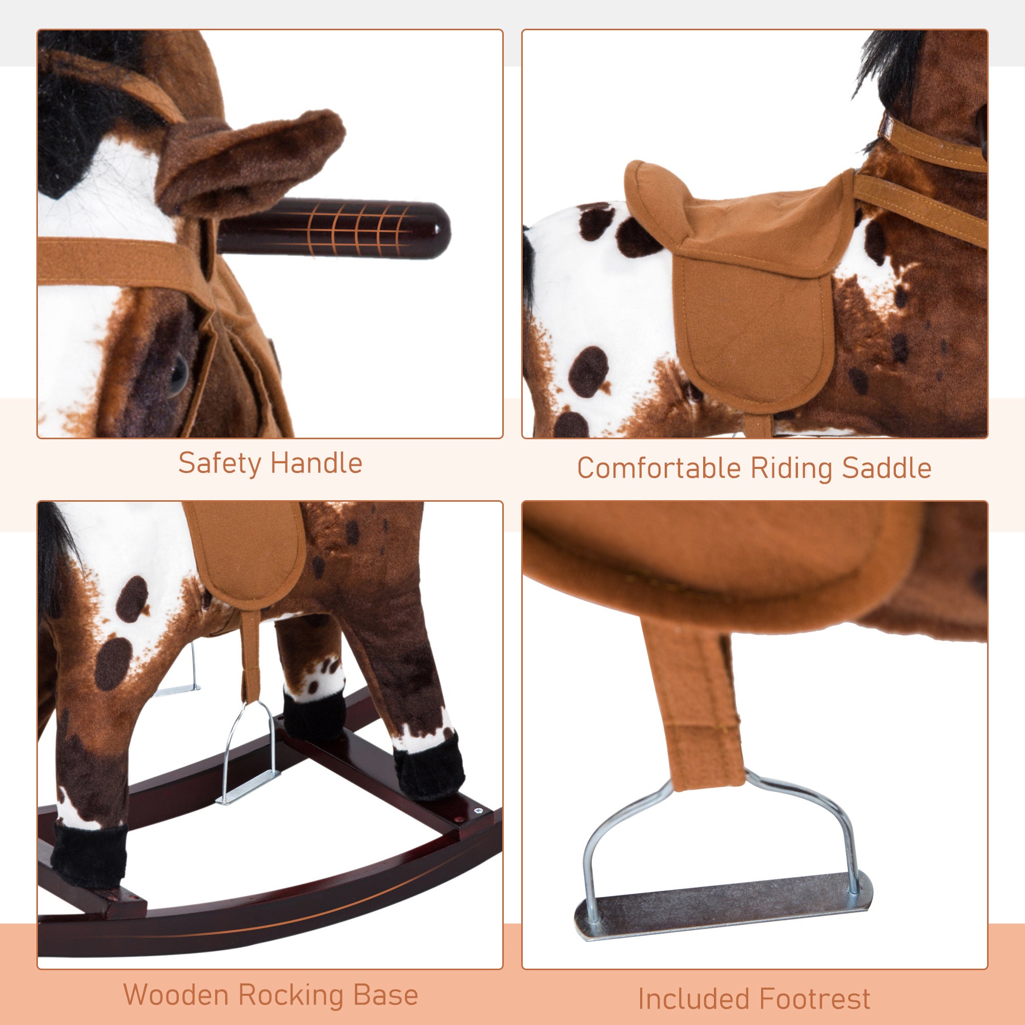 Rocking Horse Plush Ride-On Toy