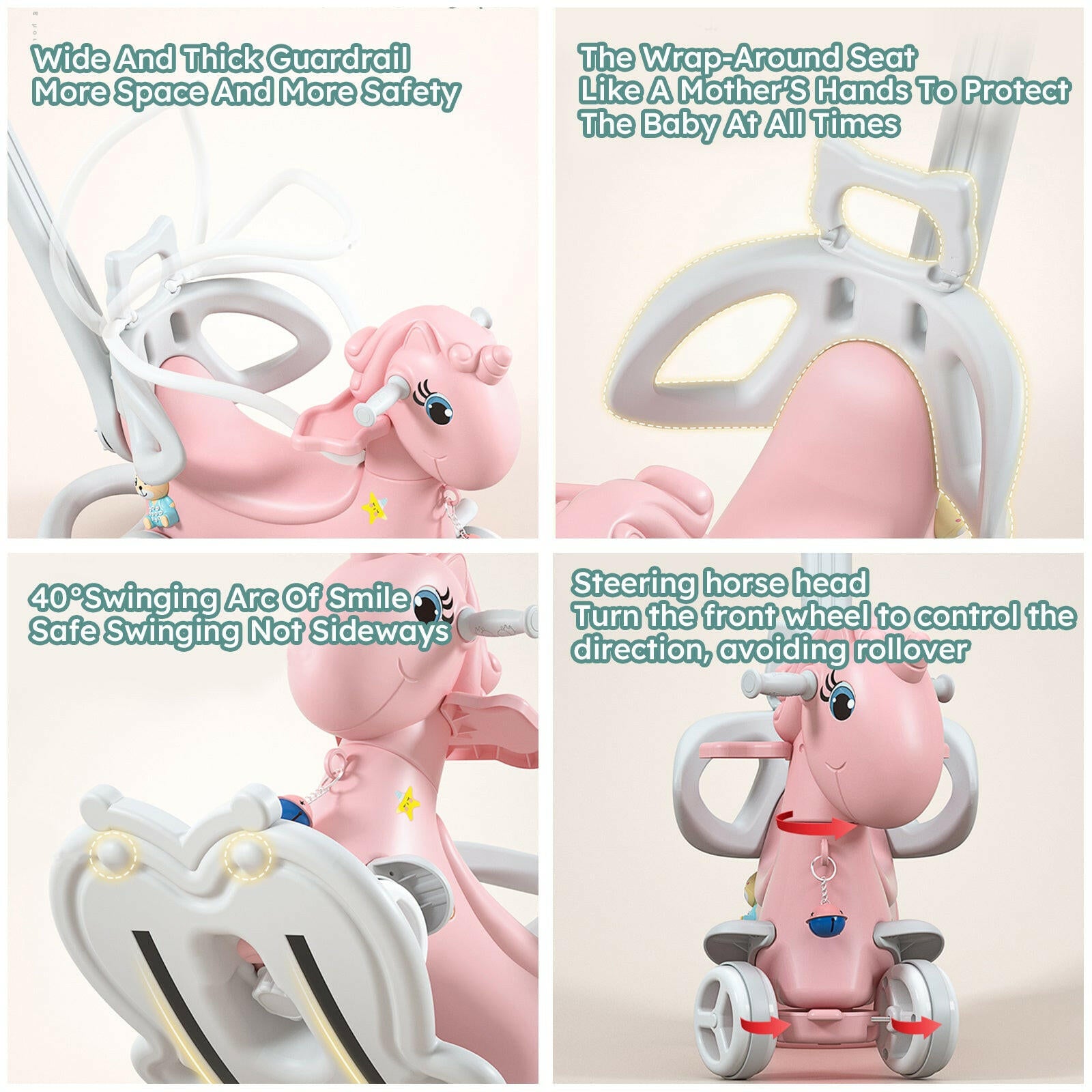 4-in-1 Baby Rocking Horse & Balance Bike