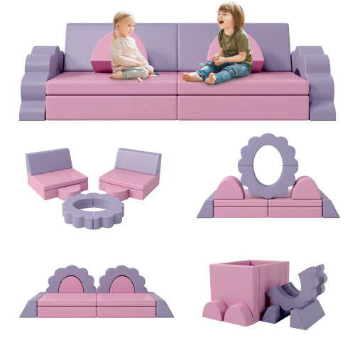 10PCS Kids Foam Play Couch – Climbing & Crawl Set, Convertible Sofa for Toddlers