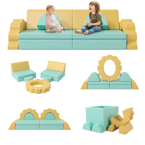10PCS Kids Foam Play Couch – Climbing & Crawl Set, Convertible Sofa for Toddlers