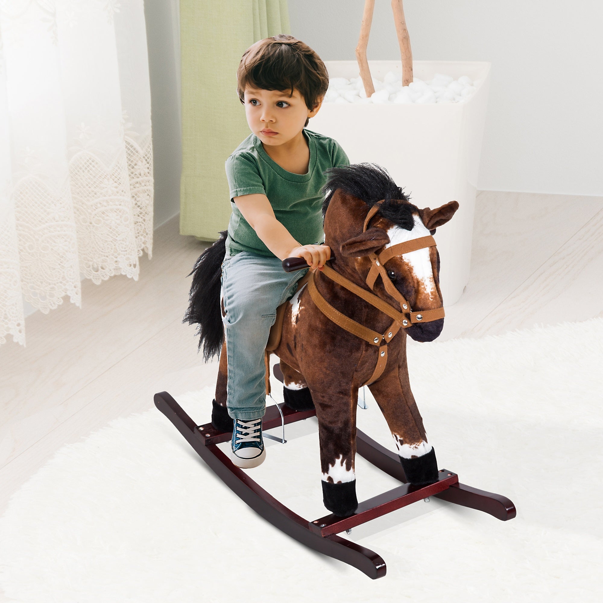 Rocking Horse Plush Ride-On Toy