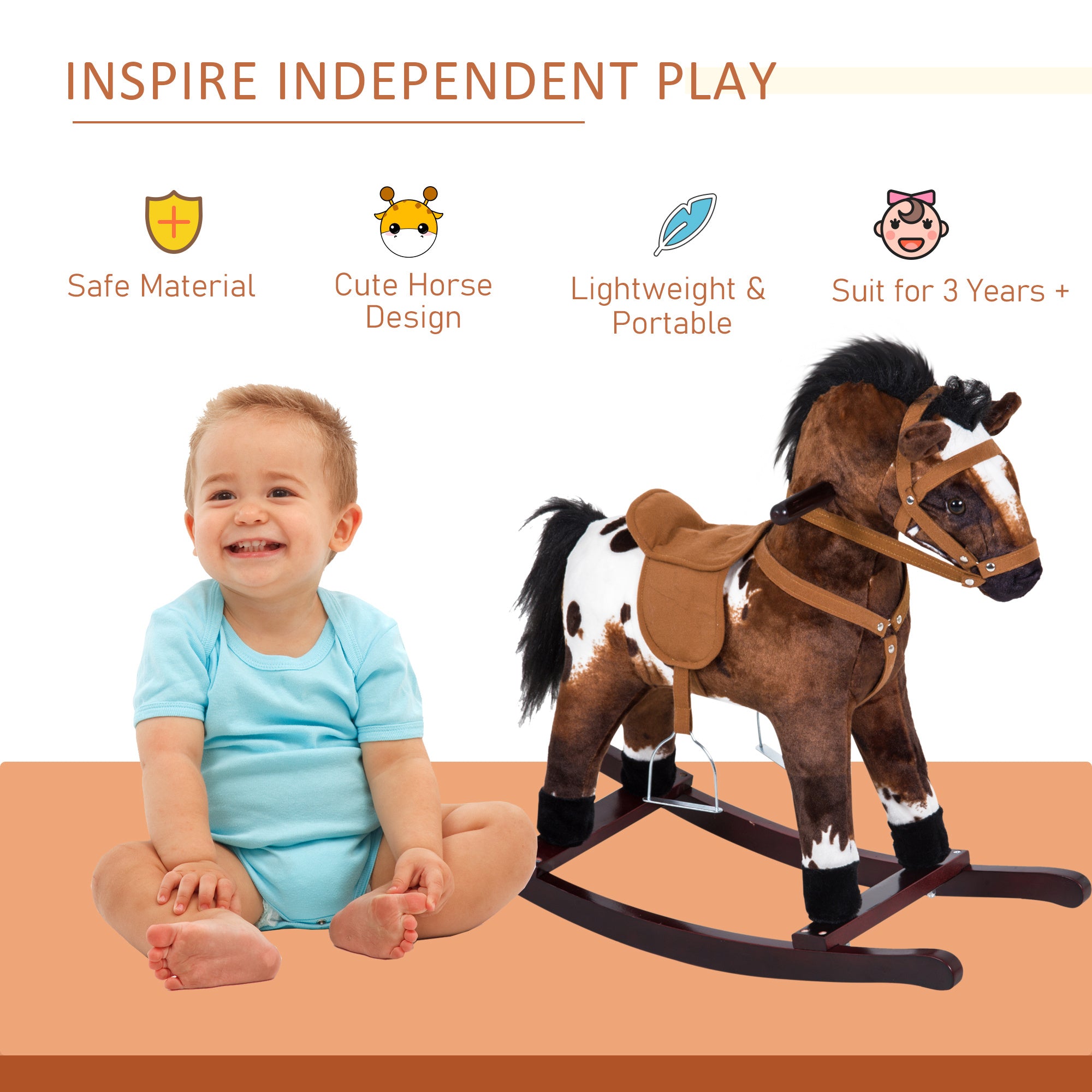 Rocking Horse Plush Ride-On Toy