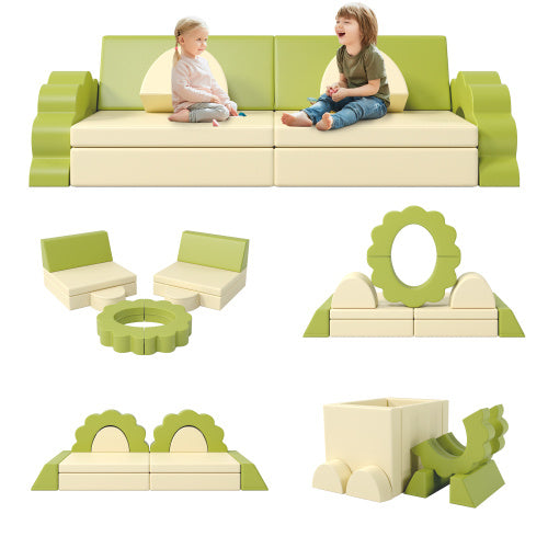 10PCS Kids Foam Play Couch – Climbing & Crawl Set, Convertible Sofa for Toddlers