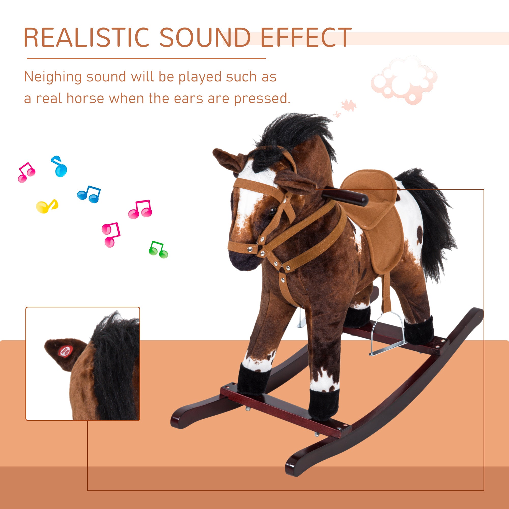 Rocking Horse Plush Ride-On Toy