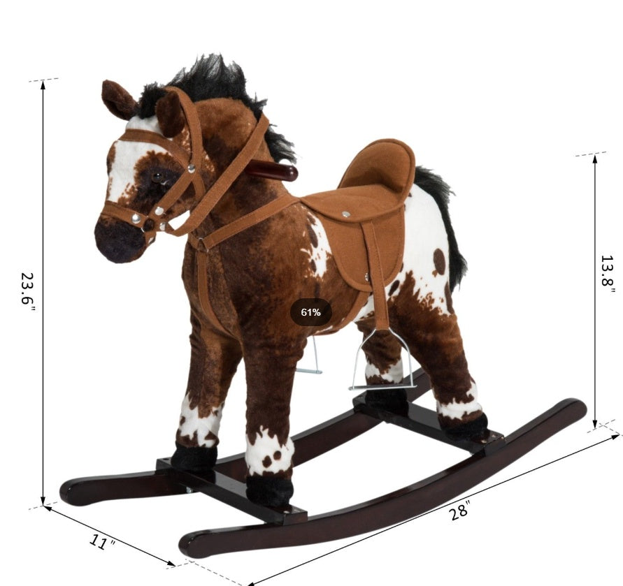 Rocking Horse Plush Ride-On Toy