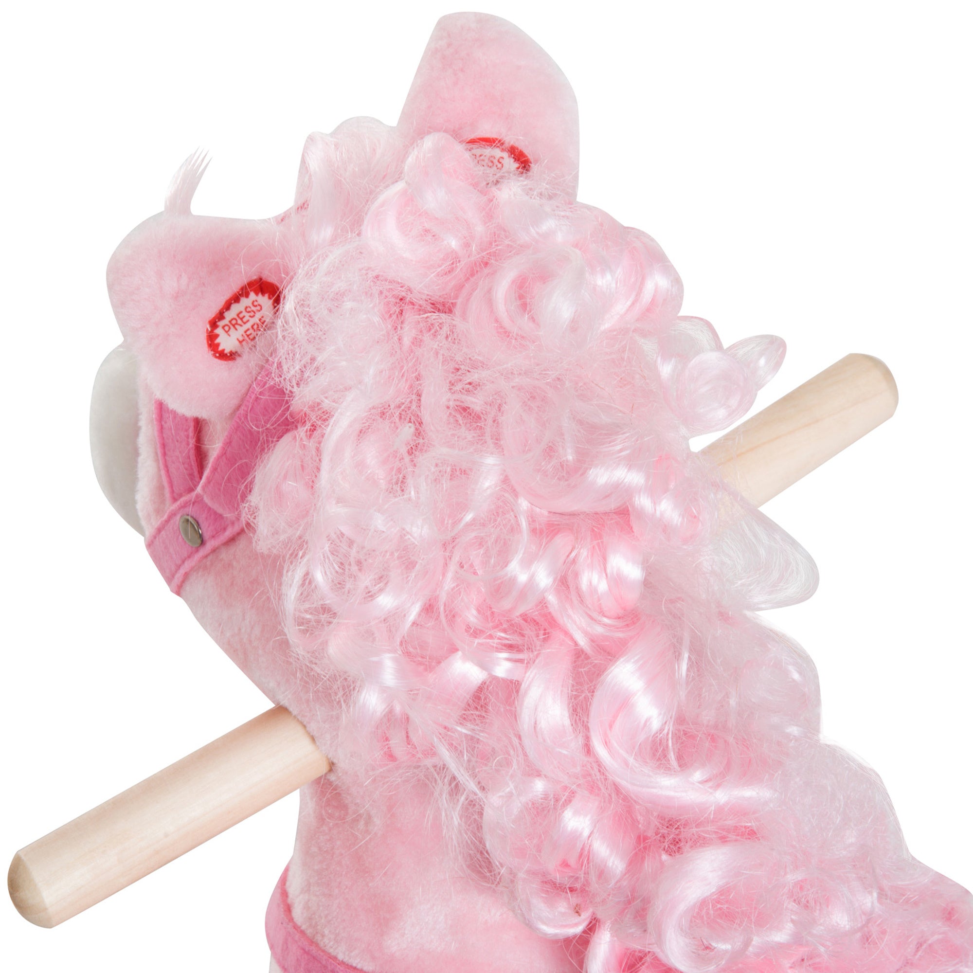 Plush Rocking Horse for Kids – Realistic Sounds, Swinging Tail, Pink (Ages 3+)