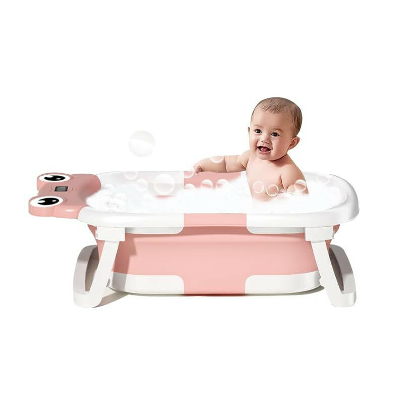Portable Collapsible Bathtub for Babies (Pink)